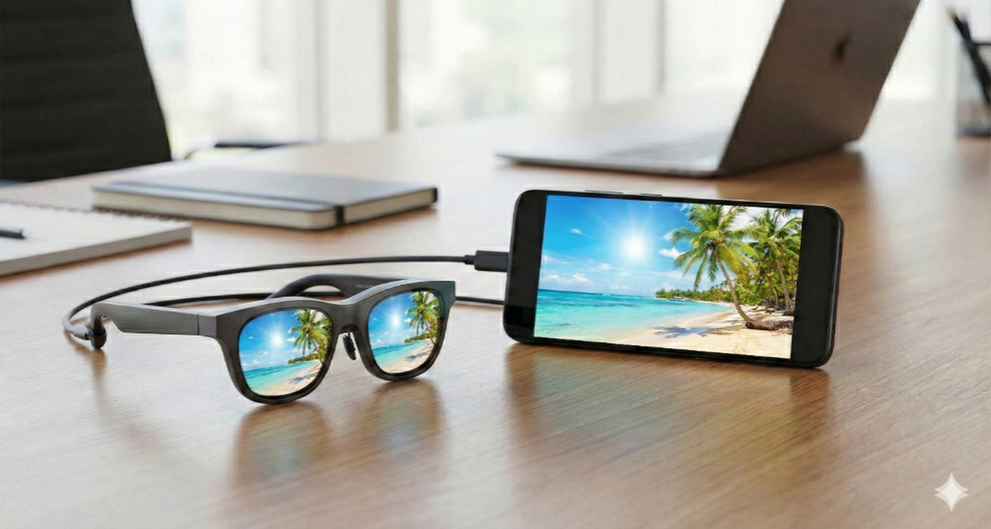 Serene Scene Hardware Bundle: 1 pair Video Display Glasses + 1 Android Media Device + 1 Case